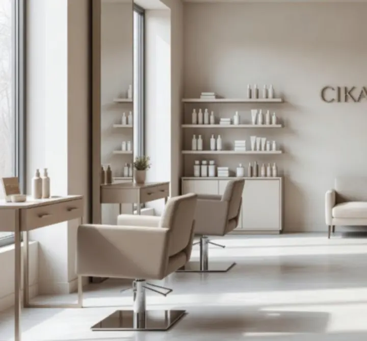 Elegant CIKARTS LTD salon interior with modern, luxurious styling