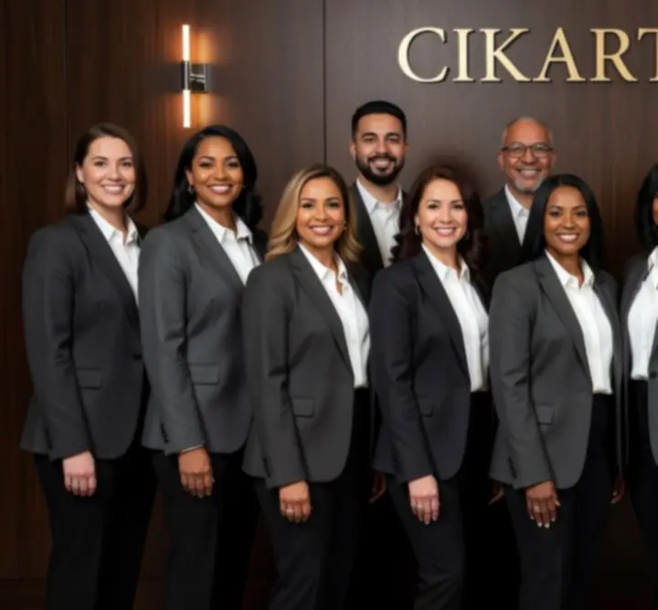 The CIKARTS LTD team of stylists and beauty professionals in the salon