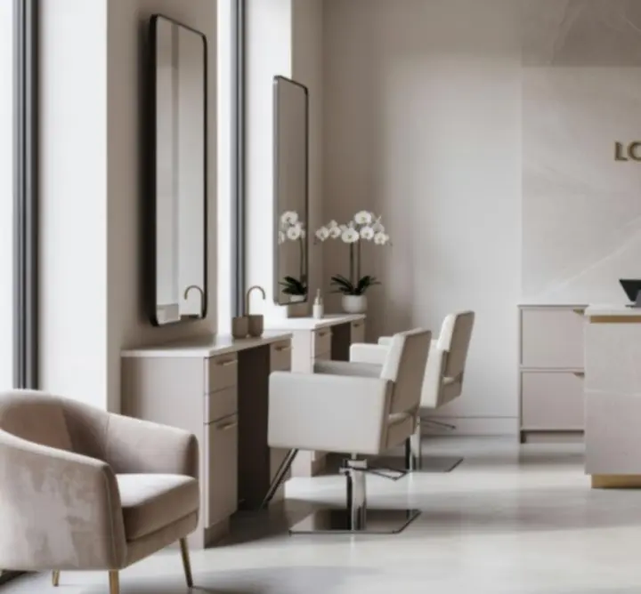 Elegant hairdressing salon interior